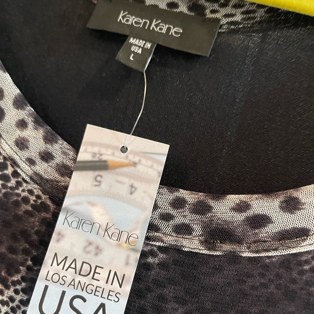 Karen Kane Black and Gray Maxi Dress - Picture 3 of 4
